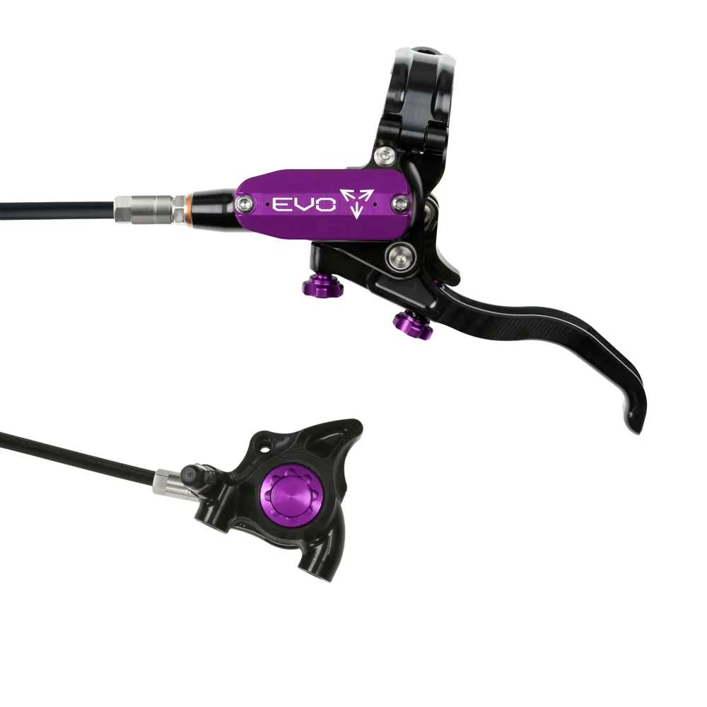 uPRISE Bikes Hope Tech 4 Evo X2 Flat Mount Disc Brake - No Rotor - Black/Purple | Price match, 365 day return s, 18-Month Warranty, Finance Available & Free UK Delivery