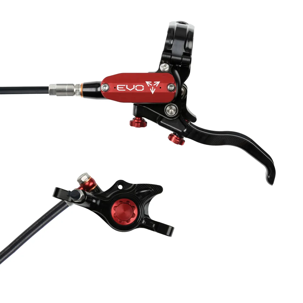 uPRISE Bikes Hope Tech 4 Evo X2 Post Mount Disc Brake - No Rotor - Black/Red | Price match, 365 day return s, 18-Month Warranty, Finance Available & Free UK Delivery