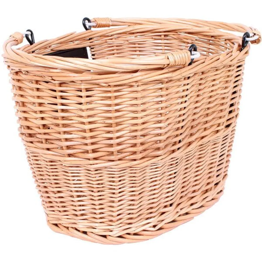 uPRISE Bikes M Part Oval Wicker Basket with Handles and Quick Release Bracket | Price match, 365 day return s, 18-Month Warranty, Finance Available & Free UK Delivery