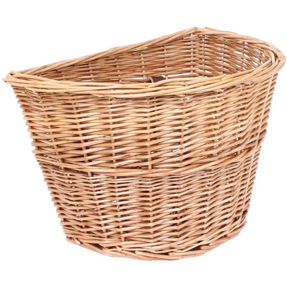 uPRISE Bikes M Part D Shaped Wicker Basket with Leather Straps | Price match, 365 day return s, 18-Month Warranty, Finance Available & Free UK Delivery
