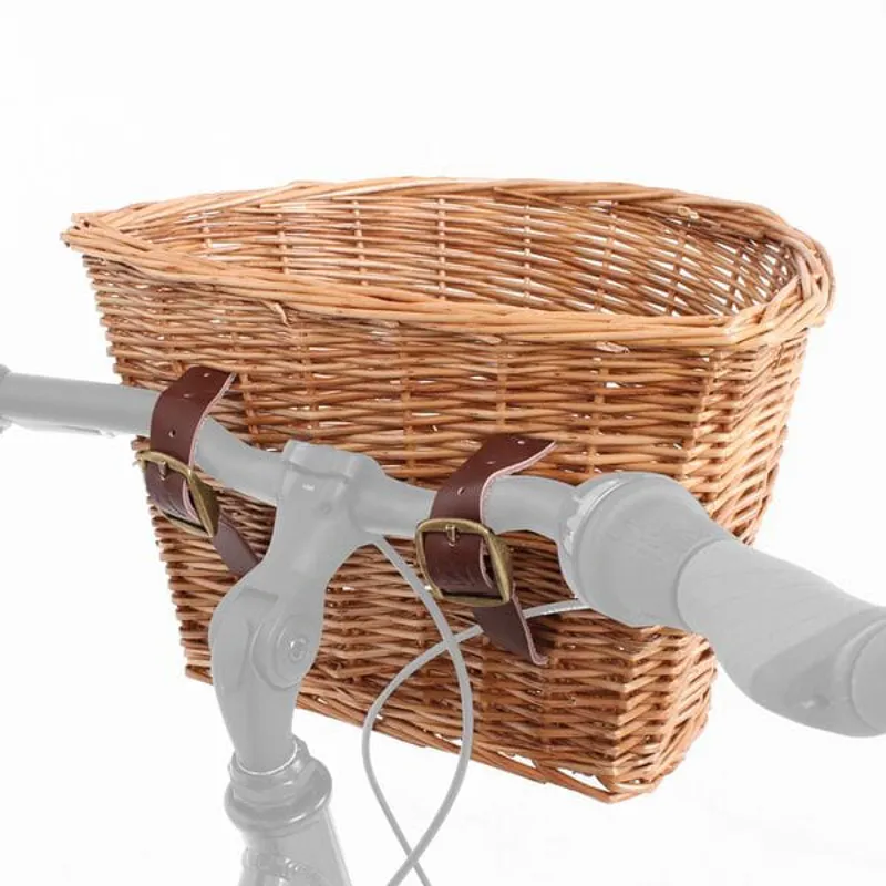 M Part D Shaped Wicker Basket with Leather Straps-1