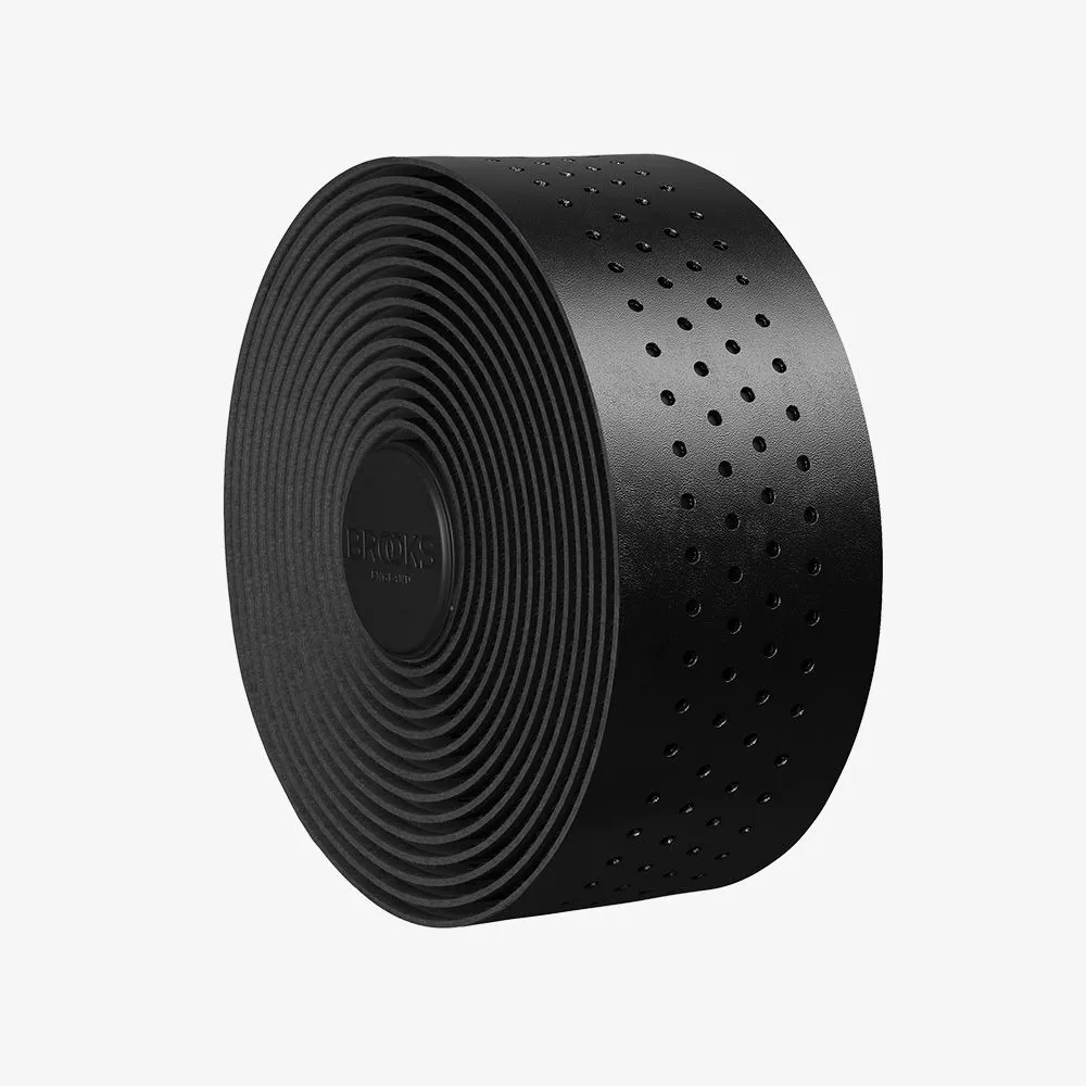 uPRISE Bikes Brooks Leather Bar Tape - Black | Price match, 365 day return s, 18-Month Warranty, Finance Available & Free UK Delivery