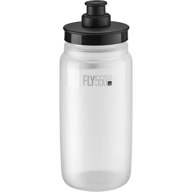 Elite Fly Tex 550ml Water Bottle - Clear/Black