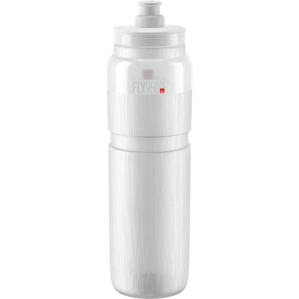 uPRISE Bikes Elite Fly Tex 950ml Water Bottle - Clear/White | Price match, 365 day return s, 18-Month Warranty, Finance Available & Free UK Delivery