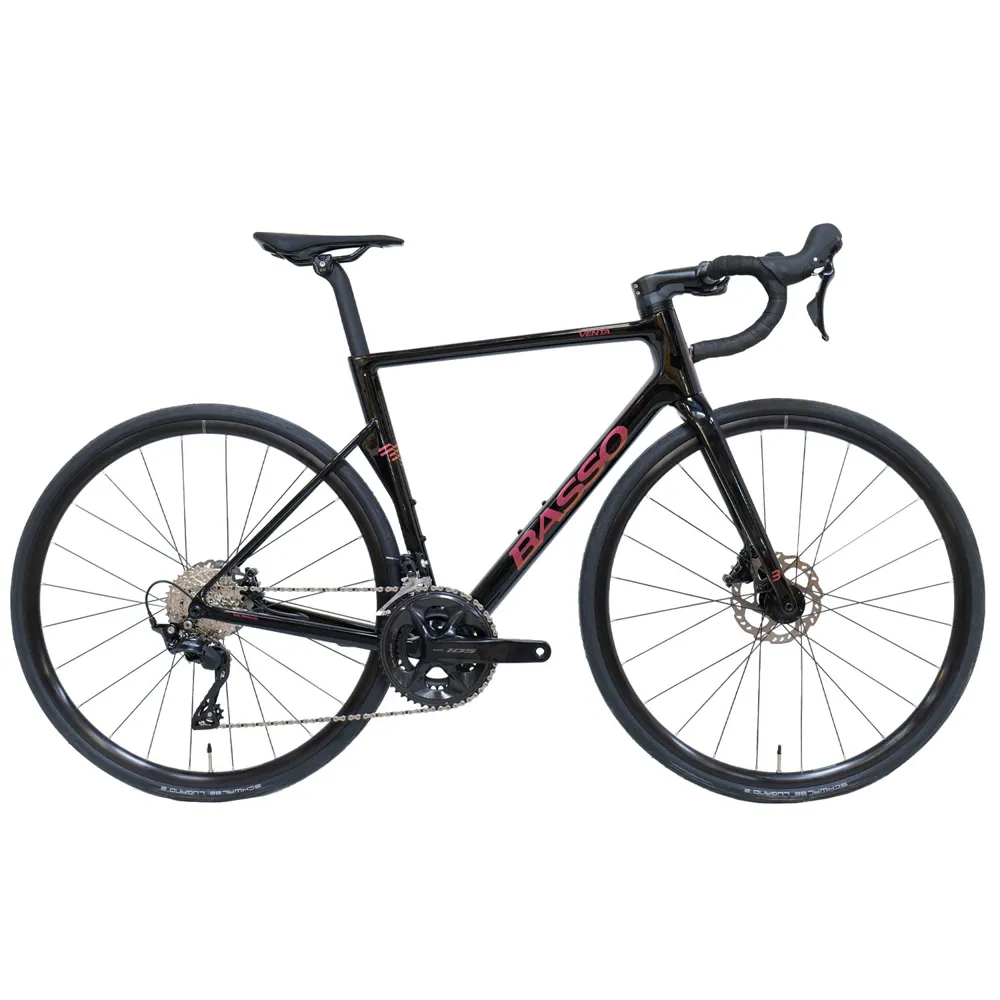 uPRISE Bikes Basso Bikes Basso Venta R 105 12x Aksium 2024 Carbon Road Bike - Magma Black | Price match, 365 day return s, 18-Month Warranty, Finance Available & Free UK Delivery