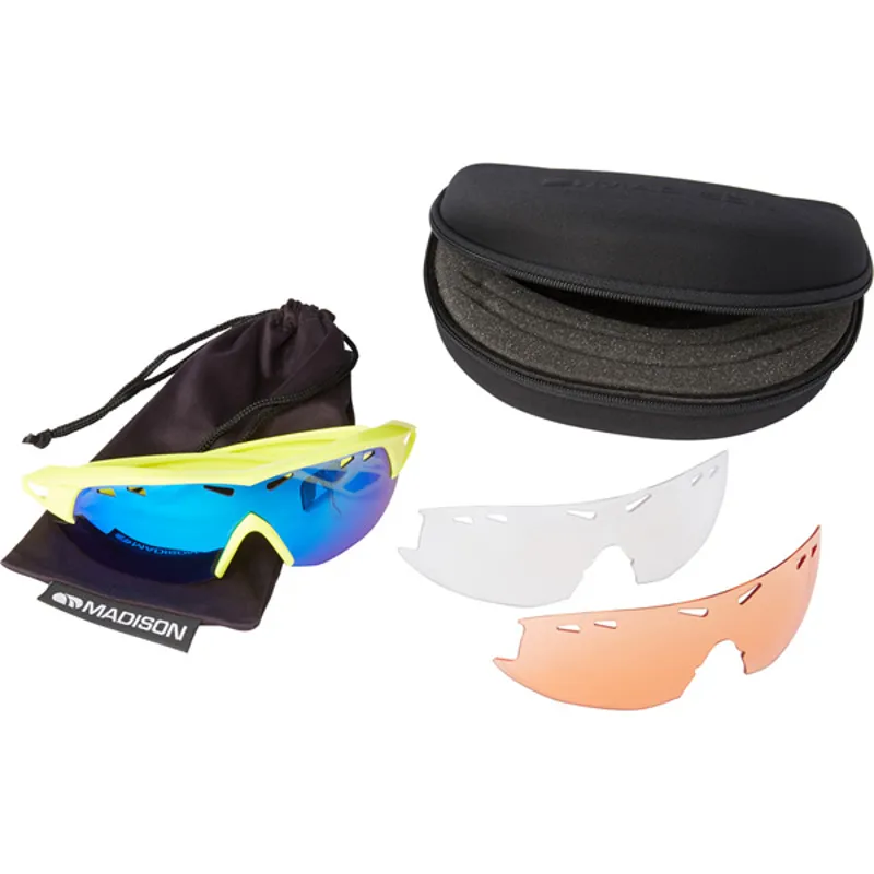 Madison Recon Sunglasses - 3 Lens Pack - Hi Viz Yellow-3