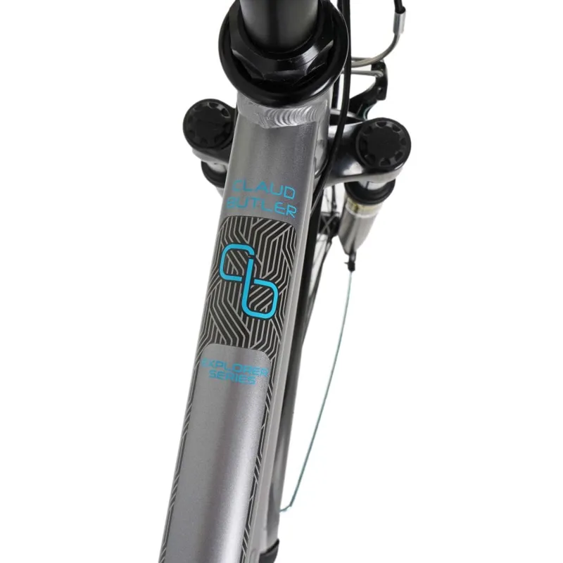 Claud Butler Explorer 1.0 EQ 2027 Hybrid Bike - Silver-5