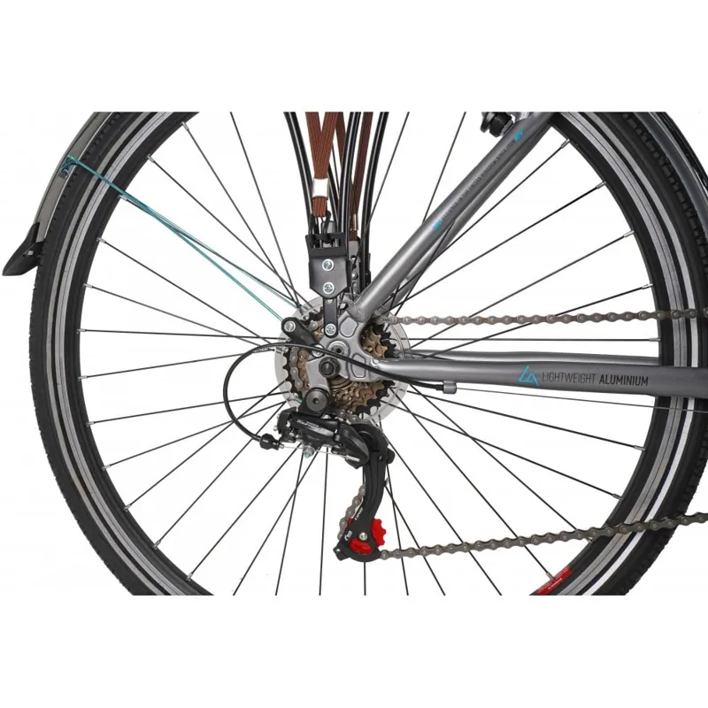 Claud Butler Explorer 1.0 EQ 2027 Hybrid Bike - Silver-8