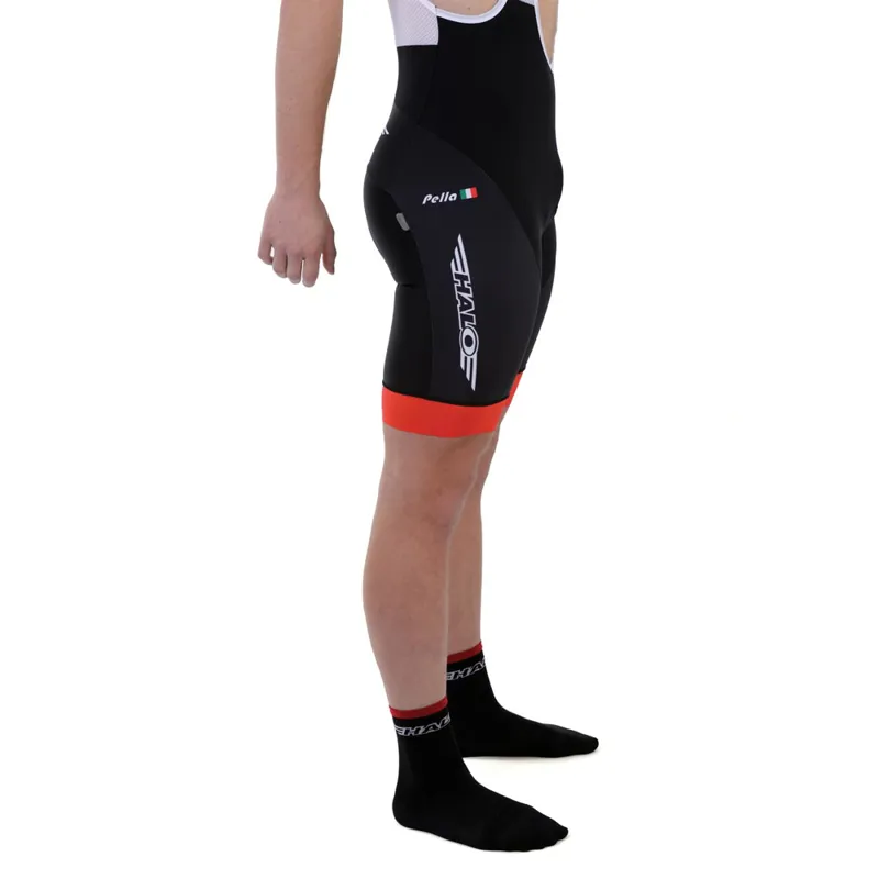 Halo Logo Bib Shorts - Black-2
