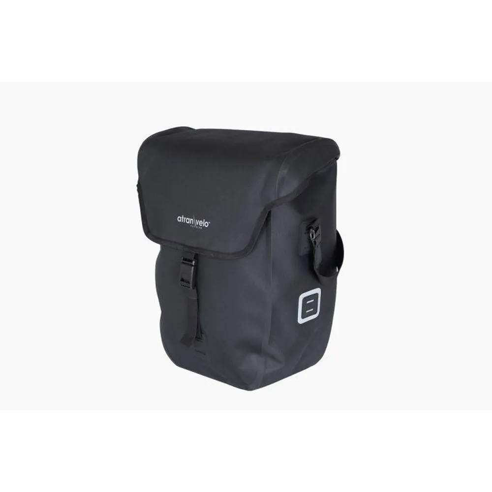 uPRISE Bikes Atranvelo Triple-X Commuter Waterproof Pannier Bag - 25 Litres - Black | Price match, 365 day return s, 18-Month Warranty, Finance Available & Free UK Delivery