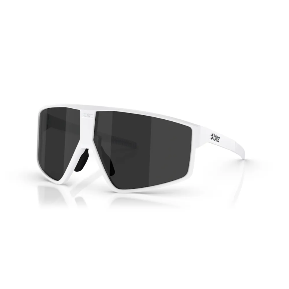 uPRISE Bikes Bliz P002 Sunglasses - X-Large - Matte White/Smoke Lens | Price match, 365 day return s, 18-Month Warranty, Finance Available & Free UK Delivery