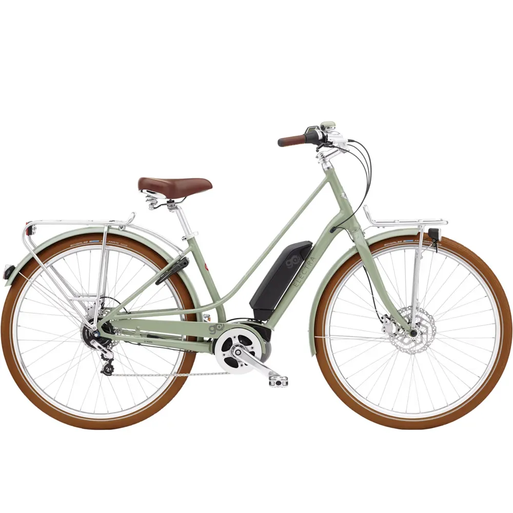 uPRISE Bikes Electra Loft Go 5i Step Thru 400Wh 2025 Electric Bike - Medium - Green Tea | Price match, 365 day return s, 18-Month Warranty, Finance Available & Free UK Delivery