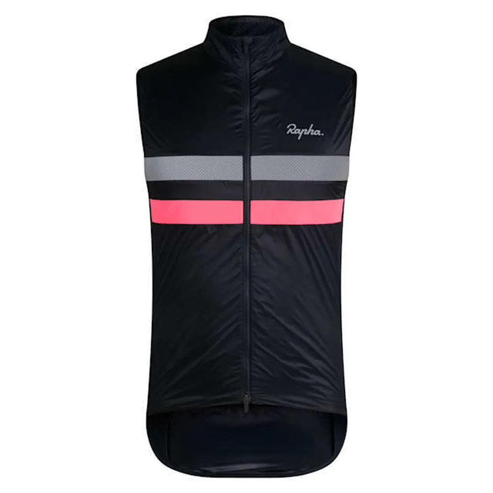 uPRISE Bikes Rapha Brevet Men's Insulated Gilet - Dark Navy/Hi-Vis Pink | Price match, 365 day return s, 18-Month Warranty, Finance Available & Free UK Delivery