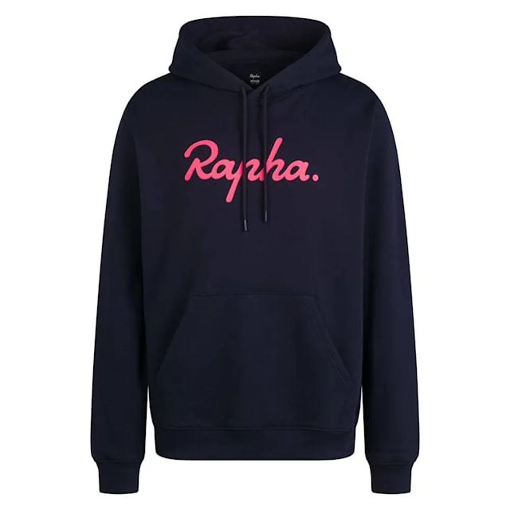 uPRISE Bikes Rapha Men's Heavyweight Cotton Logo Hoodie - Dark /High-Vis  | Price match, 365 day return s, 18-Month Warranty, Finance Available & Free UK Delivery