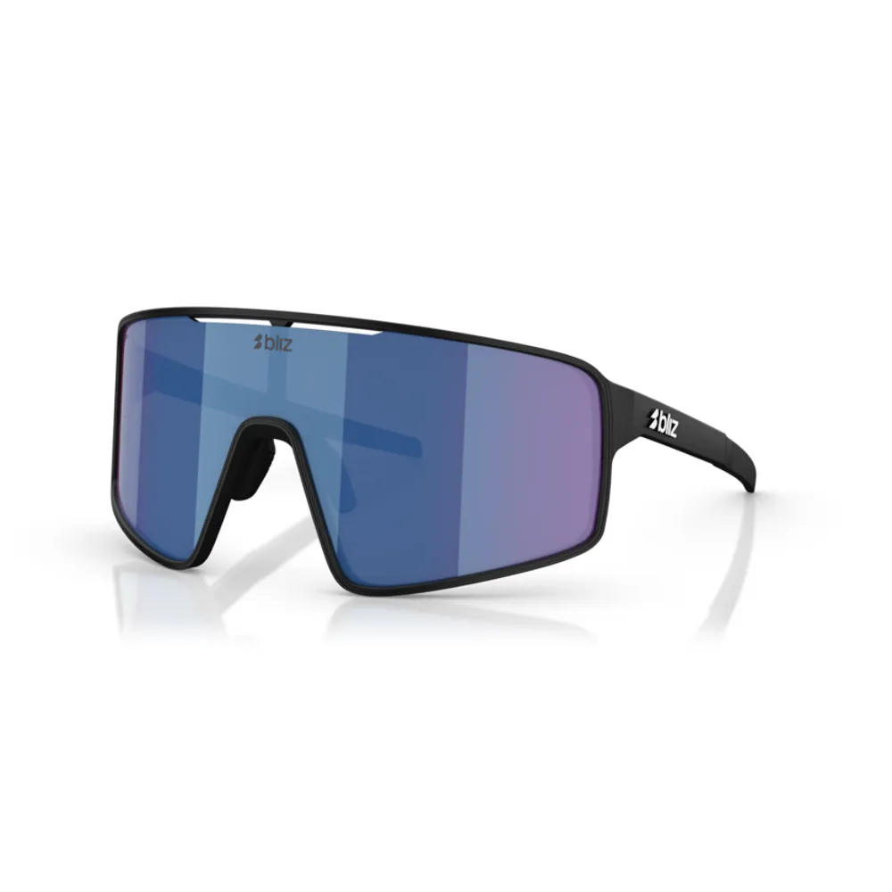 uPRISE Bikes Bliz P001 Sunglasses - X-Large - Matte Black/Blue Lens | Price match, 365 day return s, 18-Month Warranty, Finance Available & Free UK Delivery