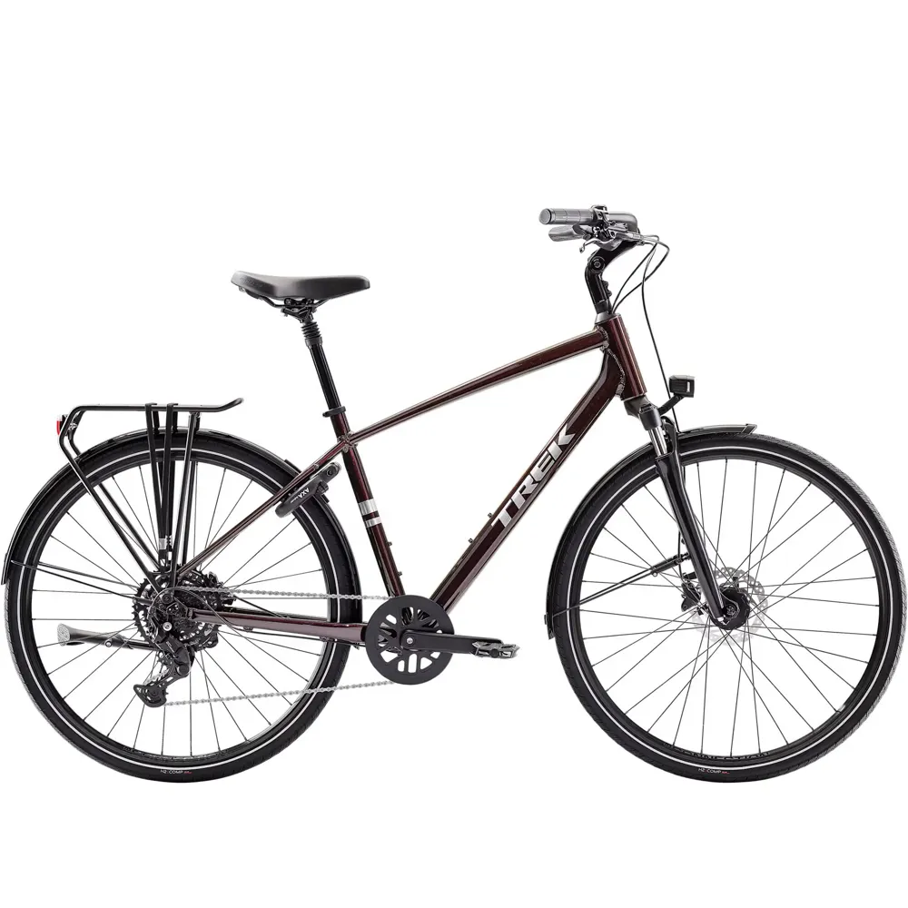 uPRISE Bikes Trek Verve Stepover Equipped 2026 Hybrid Bike - Dark Carmine | Price match, 365 day return s, 18-Month Warranty, Finance Available & Free UK Delivery