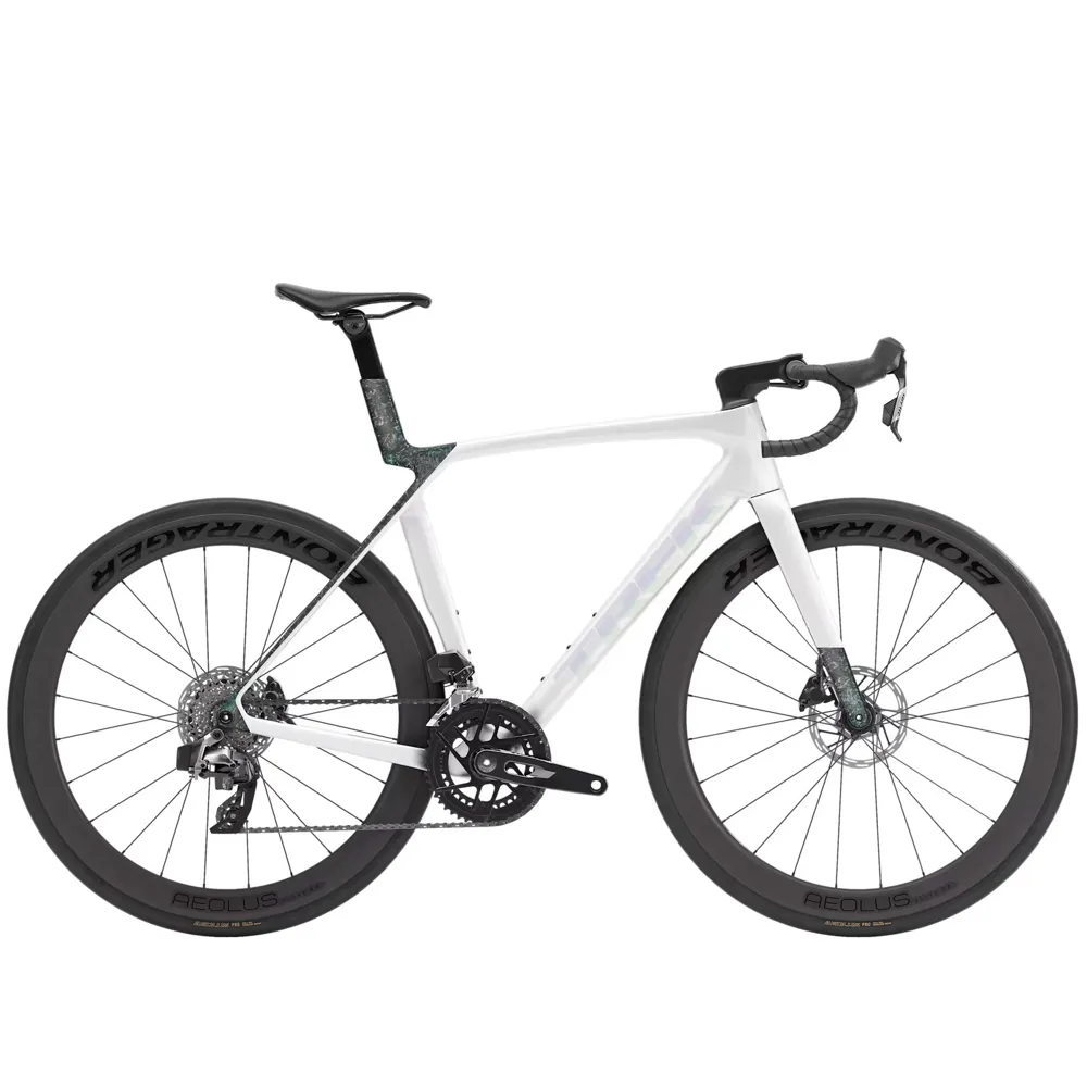 uPRISE Bikes Trek Madone SL 6 AXS 2026 Carbon Aero Road Bike - Crystal White/Smoke | Price match, 365 day returns, 18-Month Warranty, Finance Available & Free UK Delivery