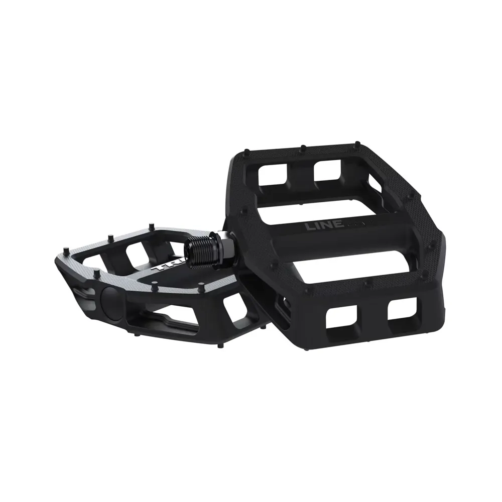 uPRISE Bikes Trek Line Comp Flat MTB Pedals - Black | Price match, 365 day return s, 18-Month Warranty, Finance Available & Free UK Delivery