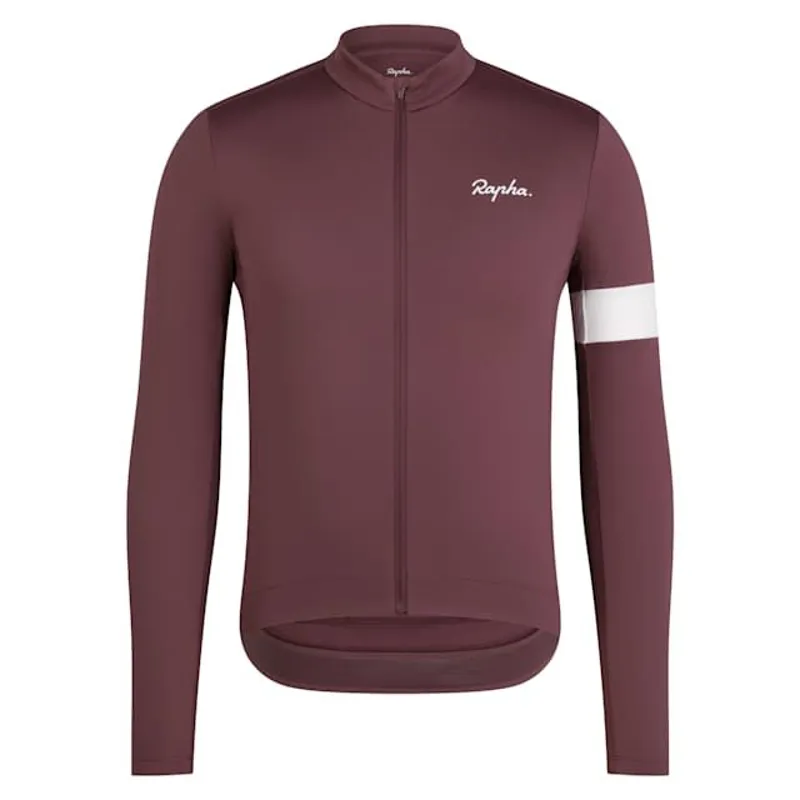 Rapha Core Men's Thermal Long Sleeve Jersey - Huckleberry/White