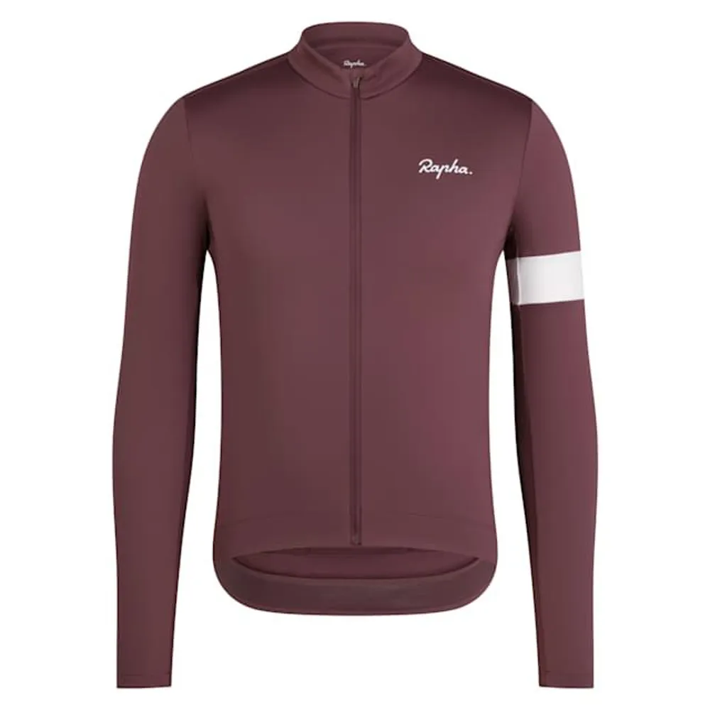 uPRISE Bikes Rapha Core Men's Thermal Long Sleeve Jersey - Huckleberry/White | Price match, 365 day return s, 18-Month Warranty, Finance Available & Free UK Delivery