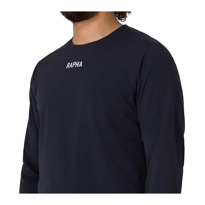 Rapha Trail Finale Windblock Men's Long Sleeve Jersey - Black/White-4