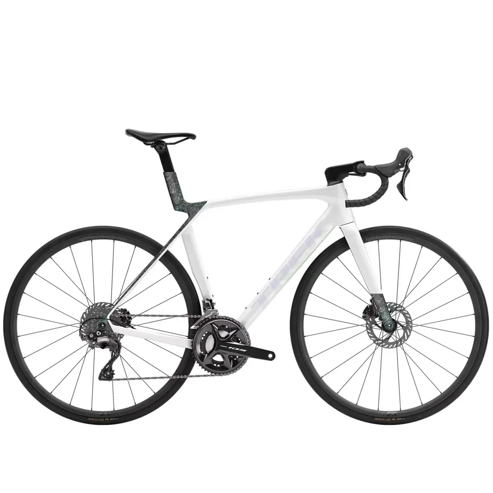 uPRISE Bikes Trek Madone SL 5 2026 Carbon Aero Road Bike - Crystal White/Smoke | Price match, 365 day return s, 18-Month Warranty, Finance Available & Free UK Delivery