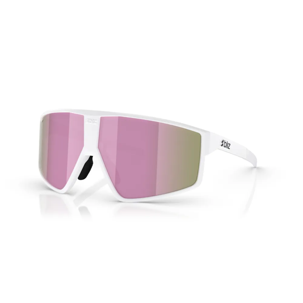 uPRISE Bikes Bliz P002 Sunglasses - Large - Matte White/Pink Lens | Price match, 365 day return s, 18-Month Warranty, Finance Available & Free UK Delivery