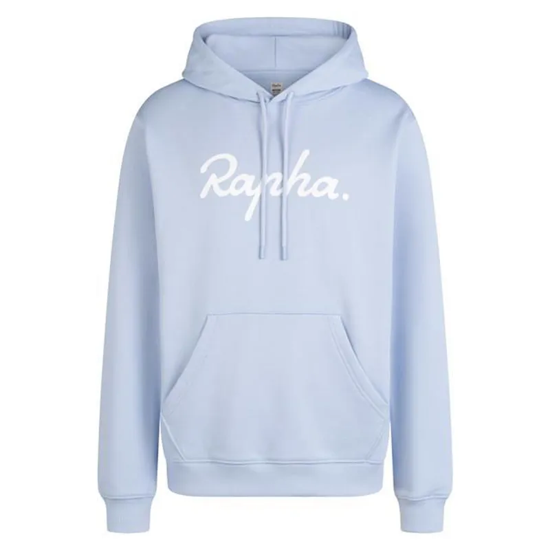 Rapha Men's Heavyweight Cotton Large Logo Hoodie - Arctic/White