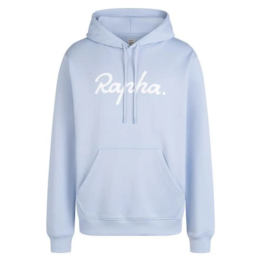 uPRISE Bikes Rapha Men's Heavyweight Cotton Logo Hoodie - Arctic/White | Price match, 365 day return s, 18-Month Warranty, Finance Available & Free UK Delivery