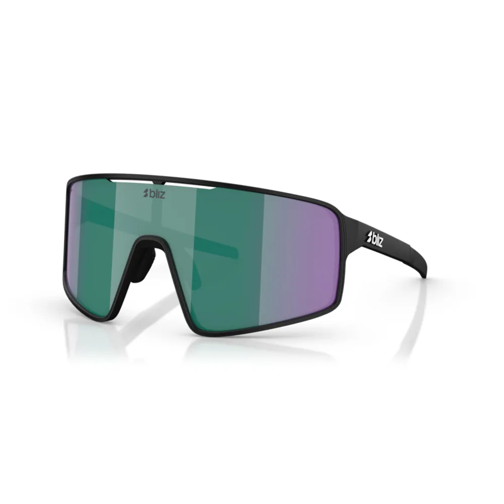 uPRISE Bikes Bliz P001 Sunglasses - X-Large - Matte Black/Green Lens | Price match, 365 day return s, 18-Month Warranty, Finance Available & Free UK Delivery