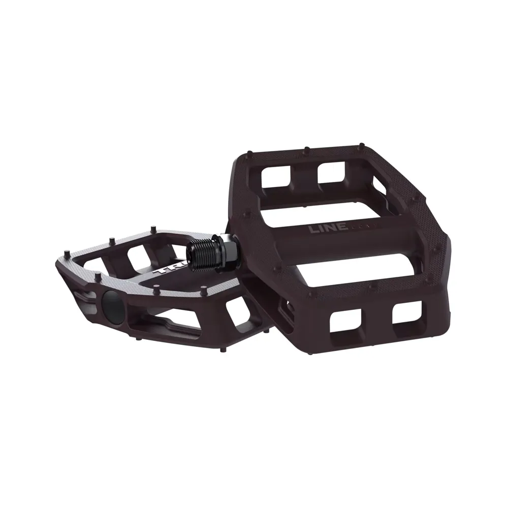 uPRISE Bikes Trek Line Comp Flat MTB Pedals - Mulberry | Price match, 365 day return s, 18-Month Warranty, Finance Available & Free UK Delivery