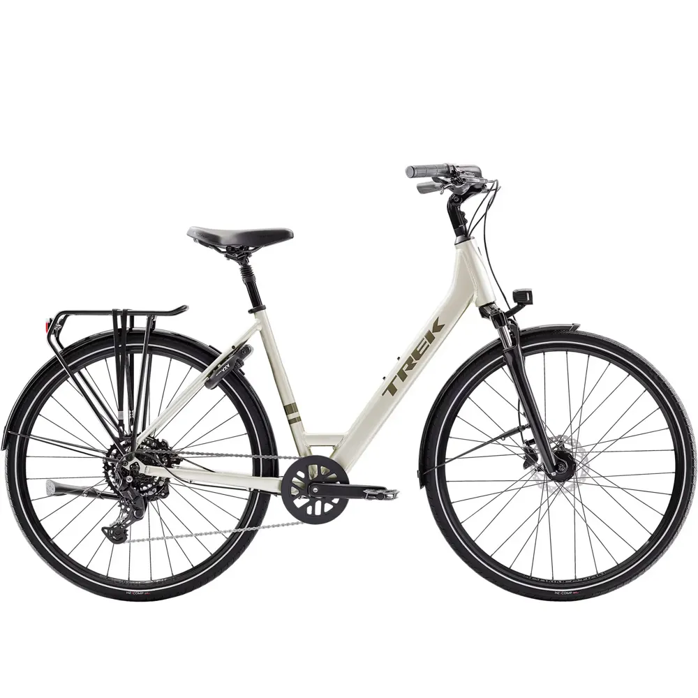 uPRISE Bikes Trek Verve Lowstep Equipped 2026 Hybrid Bike - Lunar Silver | Price match, 365 day return s, 18-Month Warranty, Finance Available & Free UK Delivery