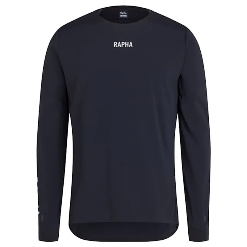 Rapha Trail Finale Windblock Men's Long Sleeve Jersey - Black/White