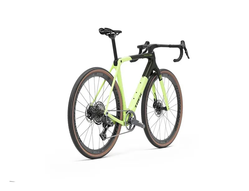 Trek Checkmate SLR 7 AXS 2026 Gravel Road Bike - Olive Drab/Glowstick-2