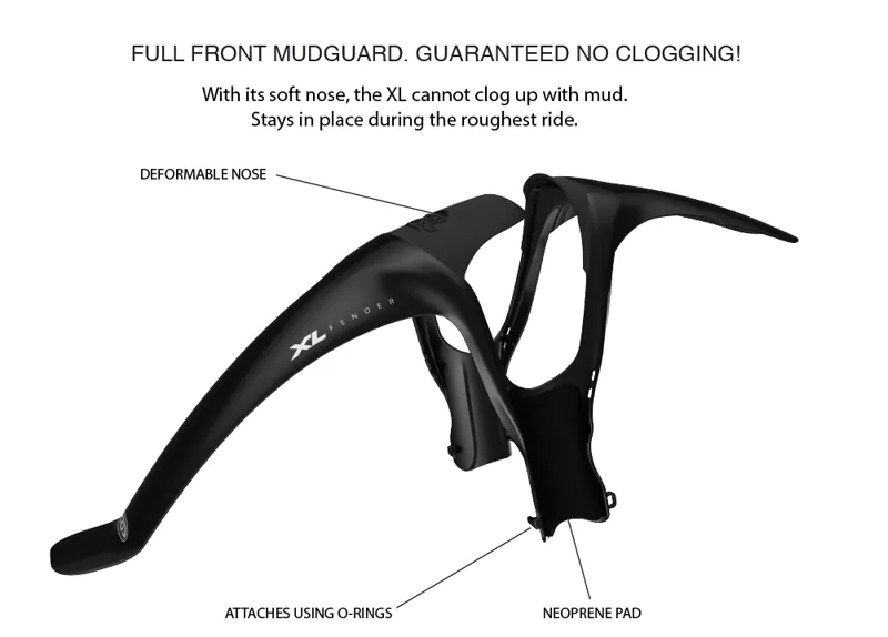 Crud Fender XL Front Mudguard - Black-1