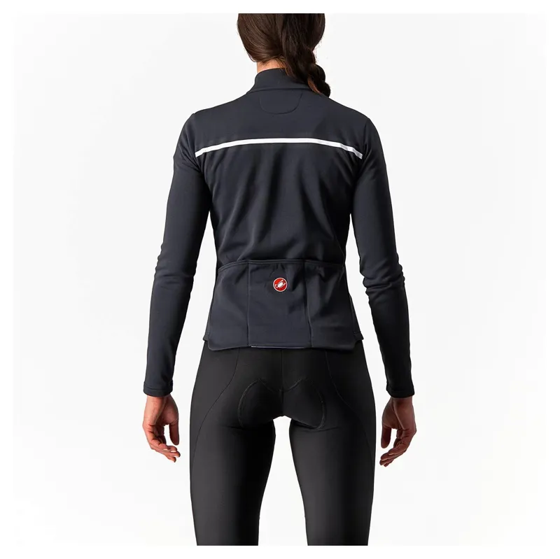 Castelli Sinergia 2 Women's Long Sleeve Jersey - Light Black/White-1