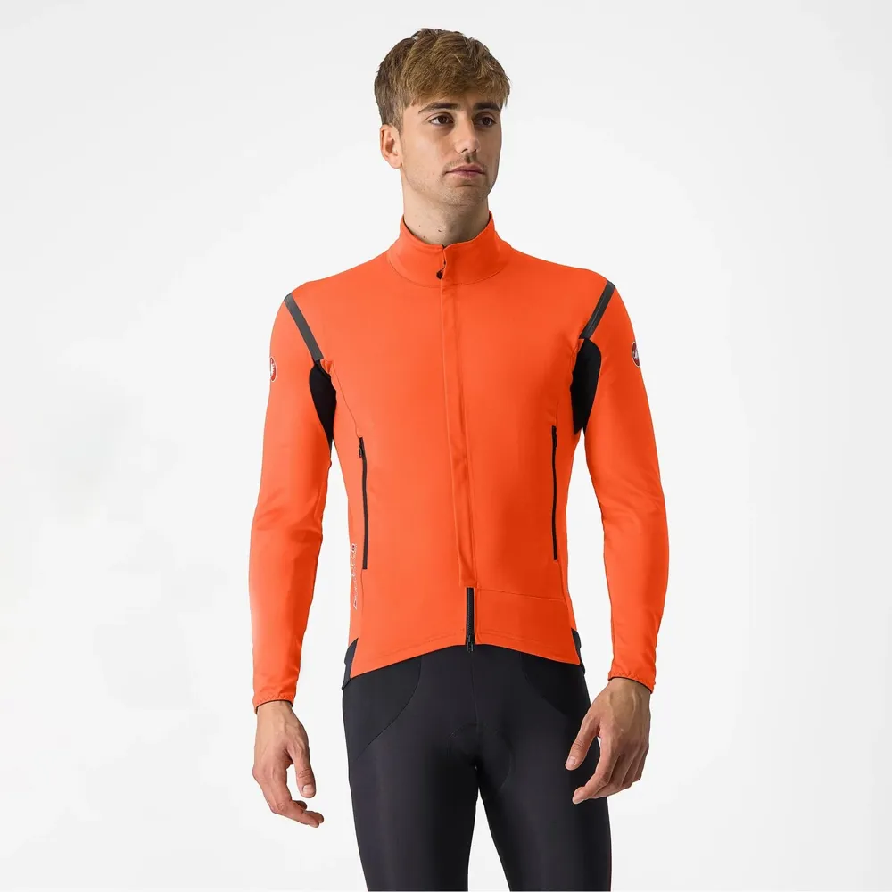 uPRISE Bikes Castelli Perfetto RoS 2 Men's Jacket - Brilliant Orange/Silver Reflex | Price match, 365 day return s, 18-Month Warranty, Finance Available & Free UK Delivery