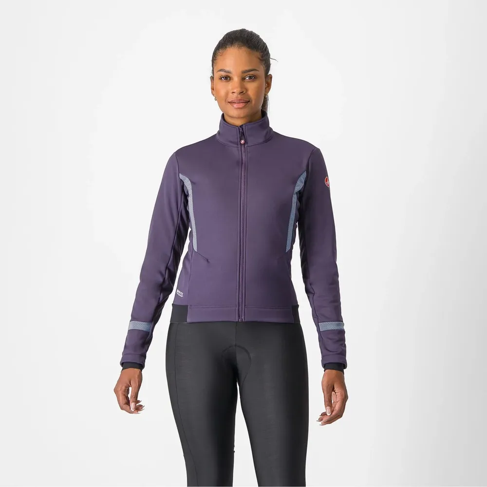 uPRISE Bikes Castelli Dinamica 2 Windproof Women's Jacket - Night Shade/Silver Reflex | Price match, 365 day return s, 18-Month Warranty, Finance Available & Free UK Delivery