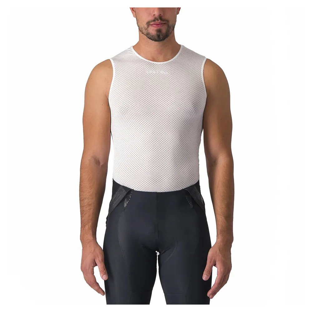 uPRISE Bikes Castelli Pro Mesh 2.0 Sleeveless Men's Base Layer - White | Price match, 365 day returns, 18-Month Warranty, Finance Available & Free UK Delivery