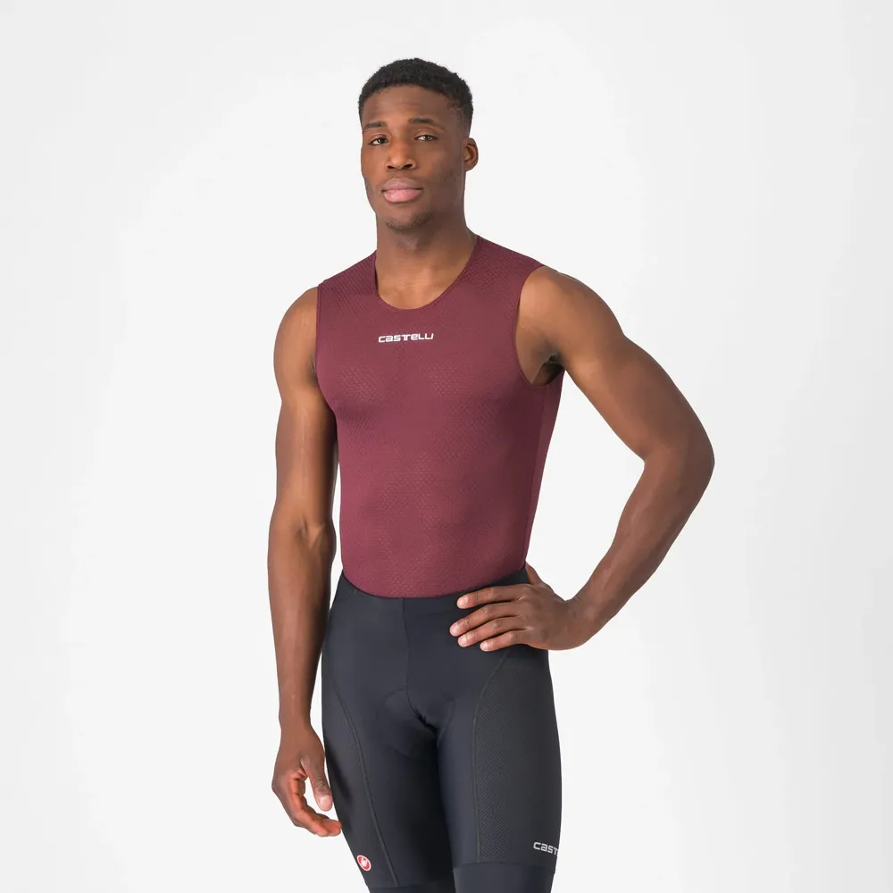uPRISE Bikes Castelli Pro Mesh 2.0 Sleeveless Men's Base Layer - Deep Bordeaux | Price match, 365 day return s, 18-Month Warranty, Finance Available & Free UK Delivery