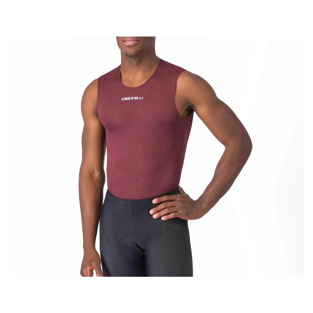 uPRISE Bikes Castelli Pro Mesh 2.0 Sleeveless Men's Base Layer - Deep Bordeaux | Price match, 365 day returns, 18-Month Warranty, Finance Available & Free UK Delivery