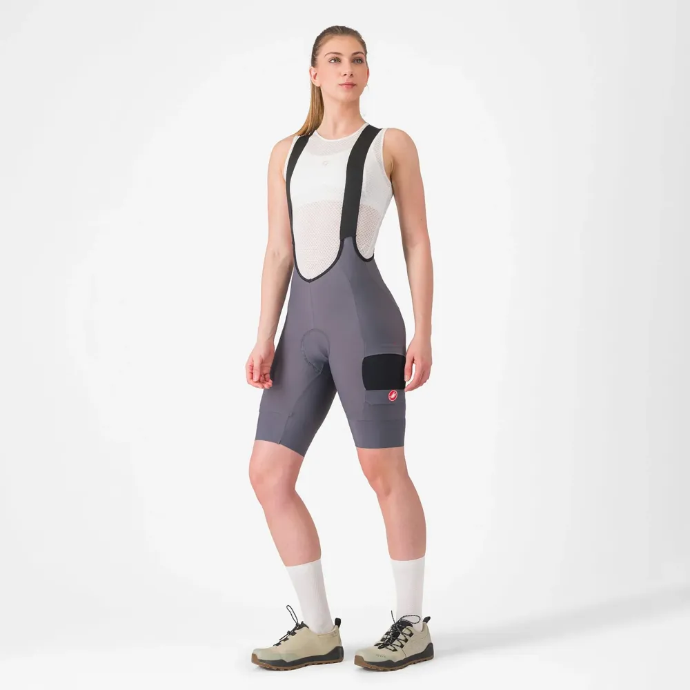 uPRISE Bikes Castelli Unlimited Cargo Women's Bib Shorts - Smokey Grey | Price match, 365 day return s, 18-Month Warranty, Finance Available & Free UK Delivery