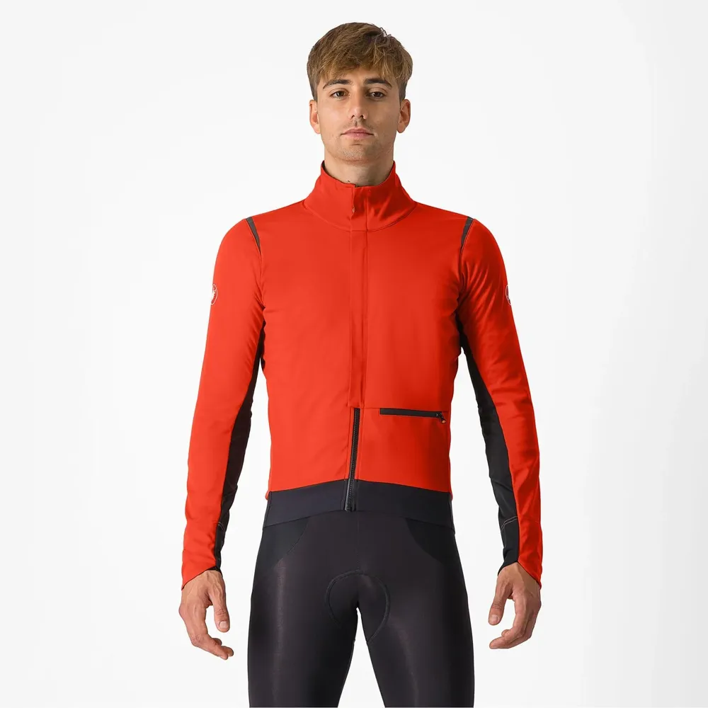 uPRISE Bikes Castelli Alpha Doppio RoS Men's Jacket - Brilliant Orange/Black Reflex | Price match, 365 day return s, 18-Month Warranty, Finance Available & Free UK Delivery