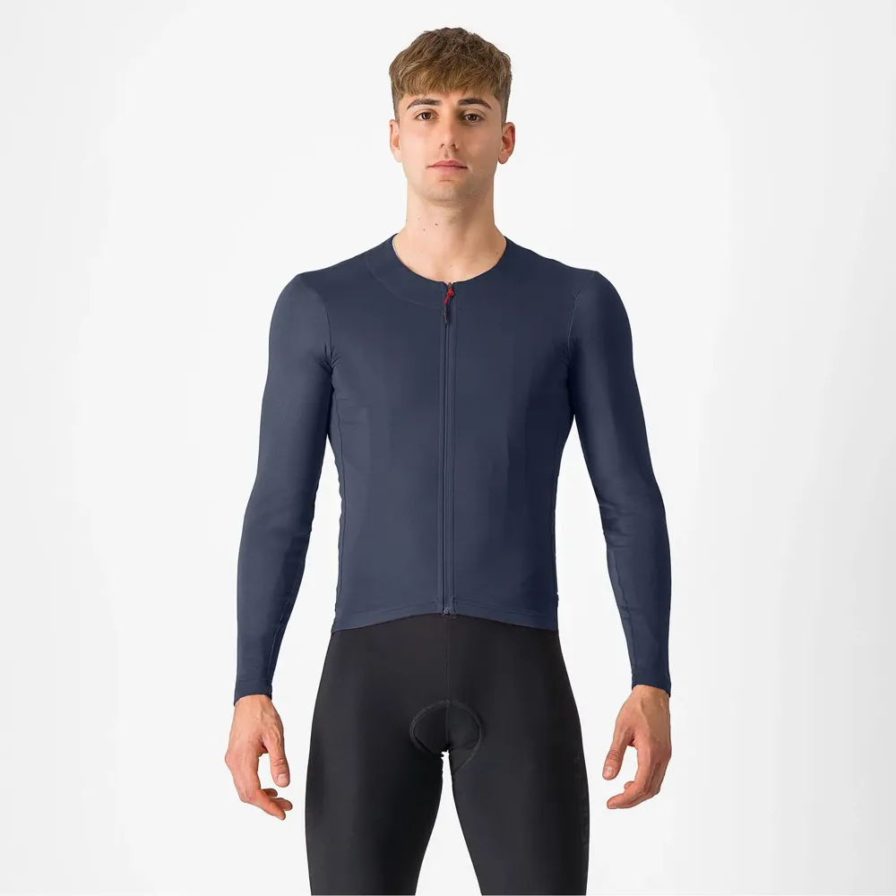 uPRISE Bikes Castelli Fly Men's Long Sleeve Jersey - Twilight Blue | Price match, 365 day return s, 18-Month Warranty, Finance Available & Free UK Delivery