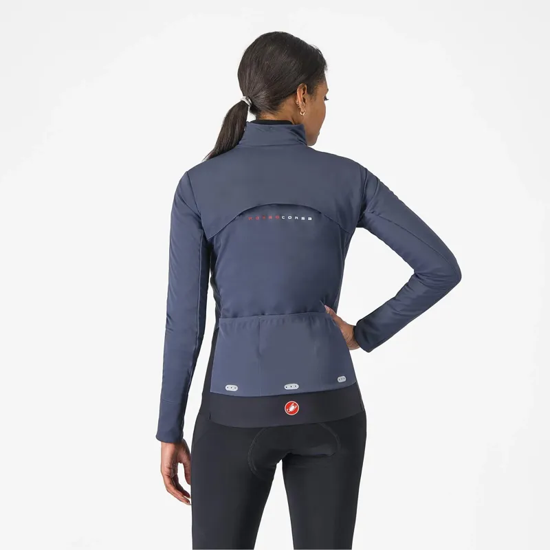 Castelli Alpha Doppio RoS Women's Jacket - Twilight Blue/Silver Reflex-1