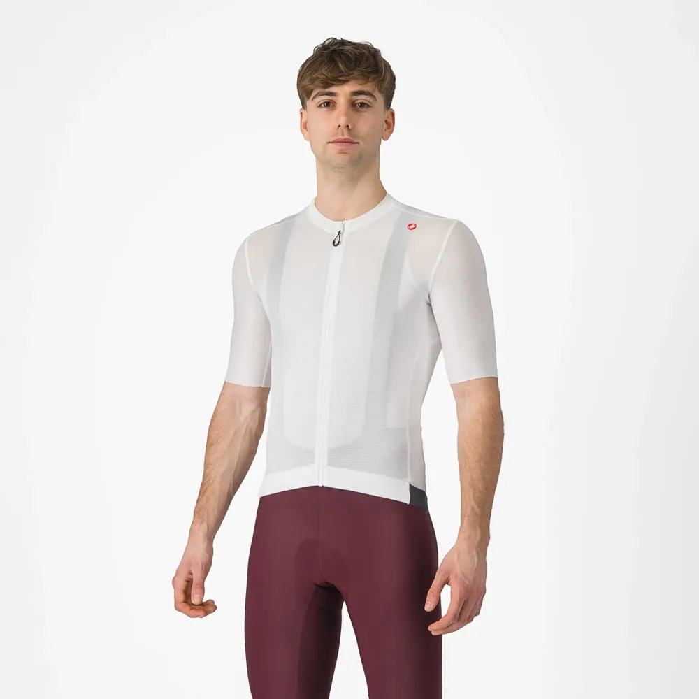 uPRISE Bikes Castelli Espresso Men's Short Sleeve Jersey - Ivory/Dark Grey | Price match, 365 day return s, 18-Month Warranty, Finance Available & Free UK Delivery