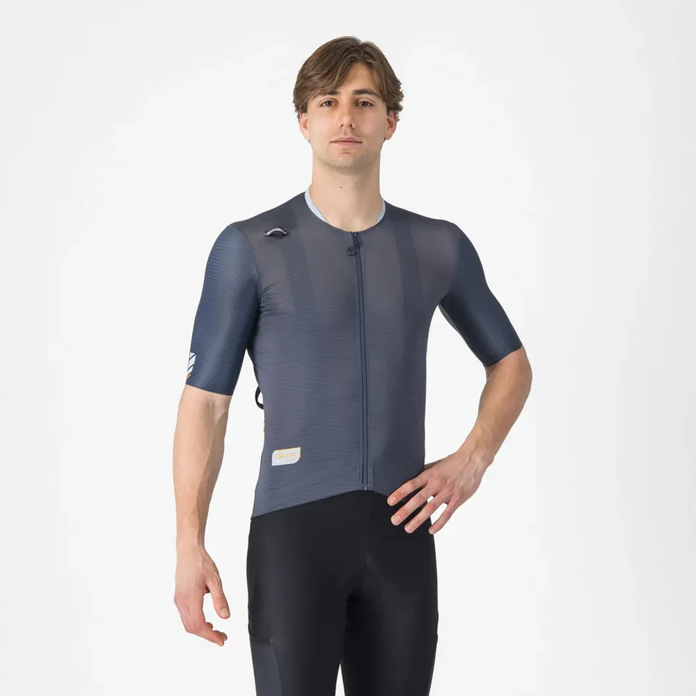 uPRISE Bikes Castelli Unlimited Pro Men's Short Sleeve Jersey - Twilight Blue/Winter Sky | Price match, 365 day return s, 18-Month Warranty, Finance Available & Free UK Delivery