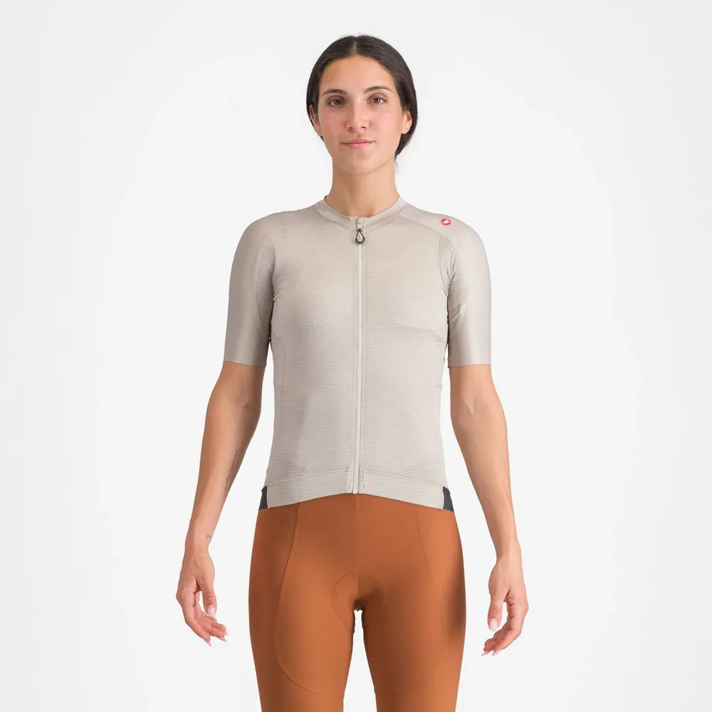 uPRISE Bikes Castelli Espresso Women's Short Sleeve Jersey - Silver Moon | Price match, 365 day return s, 18-Month Warranty, Finance Available & Free UK Delivery