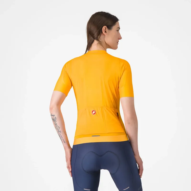 Castelli Espresso Women's Short Sleeve Jersey - Vivid Orange-1