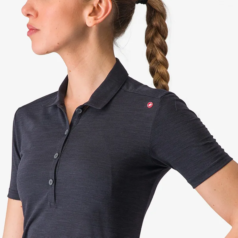 Castelli Merino Women's Polo - Light Black-2